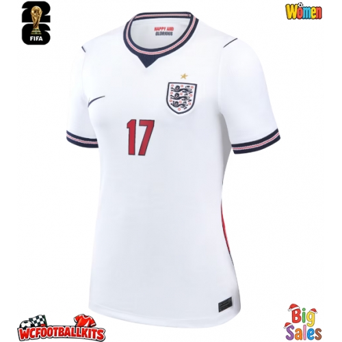England Morgan Rogers #17 Replica Home Stadium Shirt for Women World Cup 2026 Short Sleeve